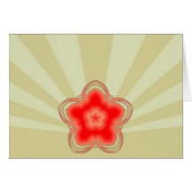 Red Opium Lotus Greeting Cards