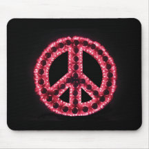 red peace sign mousepad