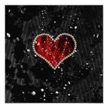 Red Pearl Heart Photograph