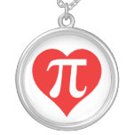 Red Pi Heart Pendant