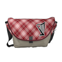 Red Plaid Harp Commuter Bag