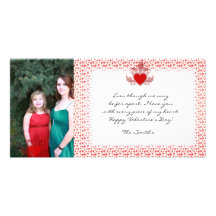 Red Polka Dot Valentine Photo Card