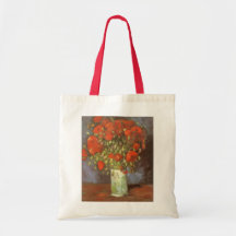 Red Poppies Vincent van Gogh Vintage Impressionism Canvas Bag
