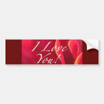Red Poppy Flower Love Greetings Bumper Stickers