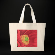 Red Poppy Flower Painting Art - Multi bags