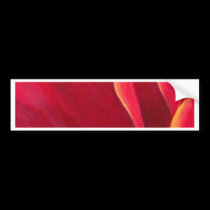 Red Poppy Flower Painting - Multi bumper stickers