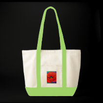 Red Poppy Flower Painting - Multi bags