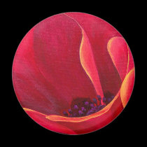 Red Poppy Flower Painting - Multi magnets