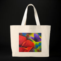 Red Poppy With Butterfly Art - Multi bags