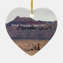 Red Rock Desert; Nevada Souvenir Christmas Tree Ornament
