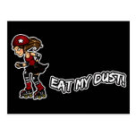 Red Rollerderby jammer Post Card