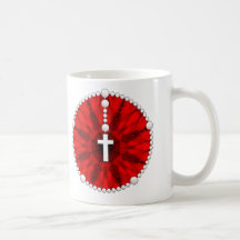 Red Rosary Dream Catcher Mugs