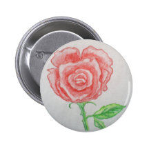 Red Rose Button