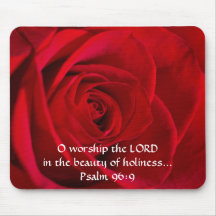 Red Rose Closeup Mouse Pads