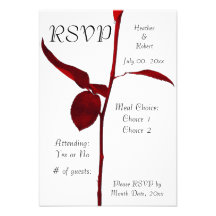 Red Rose Custom Invitations