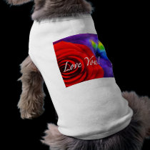 Red Rose Flower Butterfly Painting - Multi pet clothing