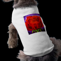 Red Rose Flower Painting Art - Multi pet clothing