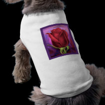 Red Rose Flower Painting - Multi pet clothing