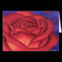 Red Rose Flower Painting - Multi cards
