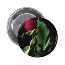 Red Rose Flower Pin