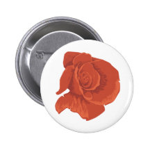 red rose flower pins