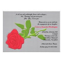Red Rose Invitation