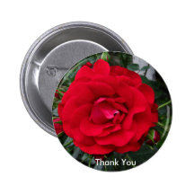 Red Rose Thank You Buttons