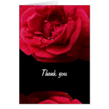 Red Rose Thank You card