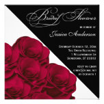 Red Roses Black and White Bridal Shower Invite invitations