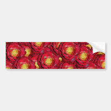 Red roses bumper sticker