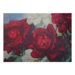 Red Roses Vintage Fabric Invitation