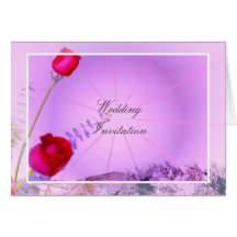 Red Roses Wedding Invitation Card