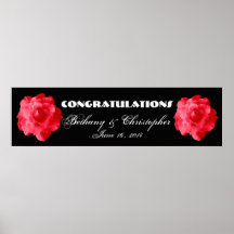 Red Roses Wedding or Engagement Banner V2 Poster