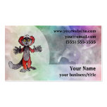 Red-Ruffed Lemur Business Card - Pale Rainbow
