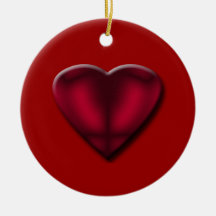Red Satin Heart Ornament