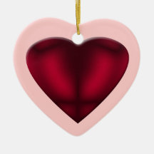 Red Satin Heart Ornaments