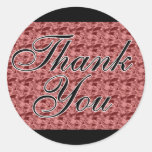 Red Satin Thank You Seals / Stickers