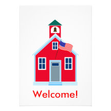 Red School House Personalised Invitation