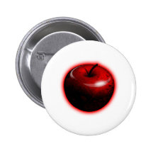 Red Shiny Apple -  Forbidden Fruit Button