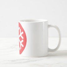 red snowflake winter mug