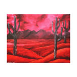 red southwestern abstract landscape painting stretched canvas prints