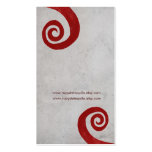 Red spiral distressed handmade business card