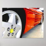 Red sports car canvas print