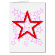 Red Star Greeting Card