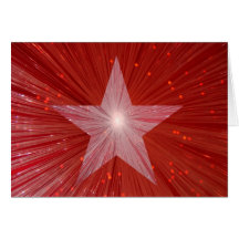 Red Star 'Happy Birthday' greetings card