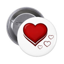 red stylish hearts Button