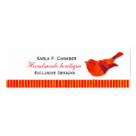 Red Summer Bird Business Card