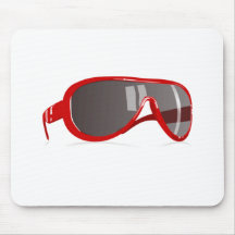 Red Sunglasses Mouse Pads