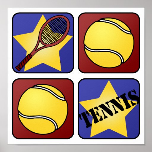 Red Tennis Print