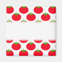 Red Tomato Pattern. Refrigerator Magnet